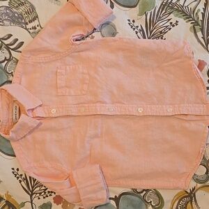 Janie and Jack Boys Linen Button Front Shirt 4